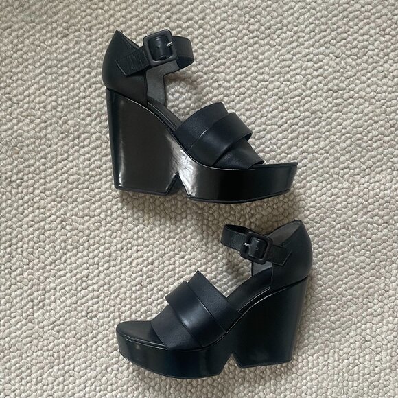 Clergerie Platform Wedge Sandals - Picture 1 of 5